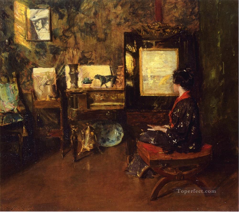 Alicia en el estudio Shinnecock William Merritt Chase Pintura al óleo